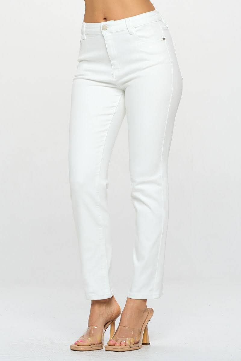 High Rise Straight Fit Jeans