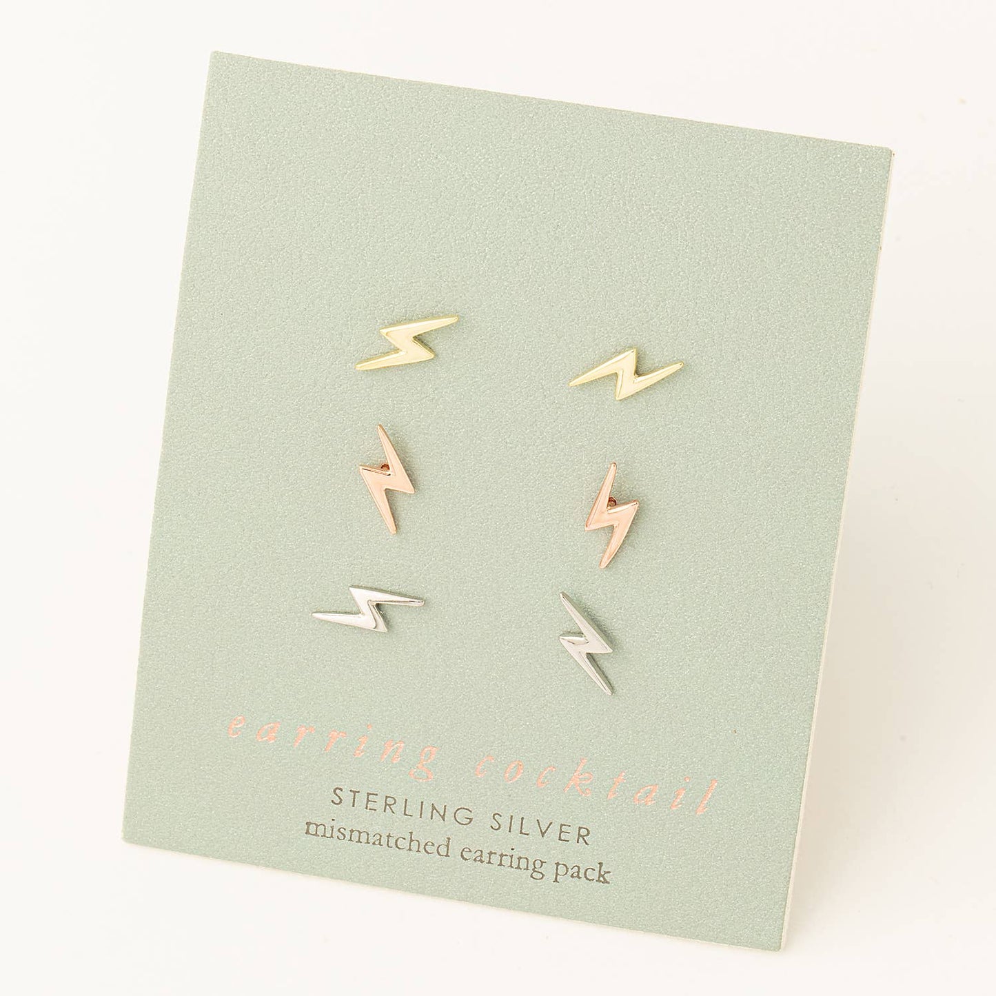 Mini Lightning Stud Earrings Set