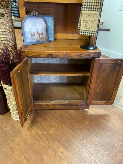 Vintage wood bookshelves