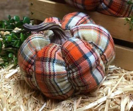 Fall Plaid Pumpkin Small