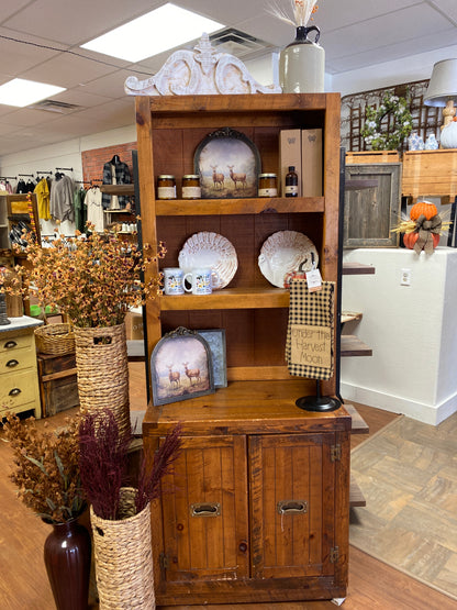 Vintage wood bookshelves