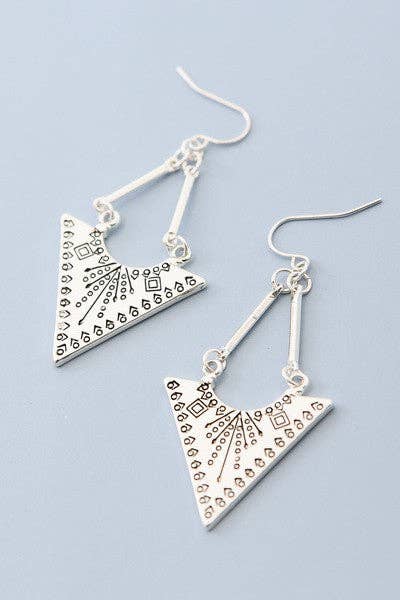 AZTEC TRIANGLE BOHO DROP EARRINGS