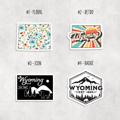 Wyoming Retro Sticker