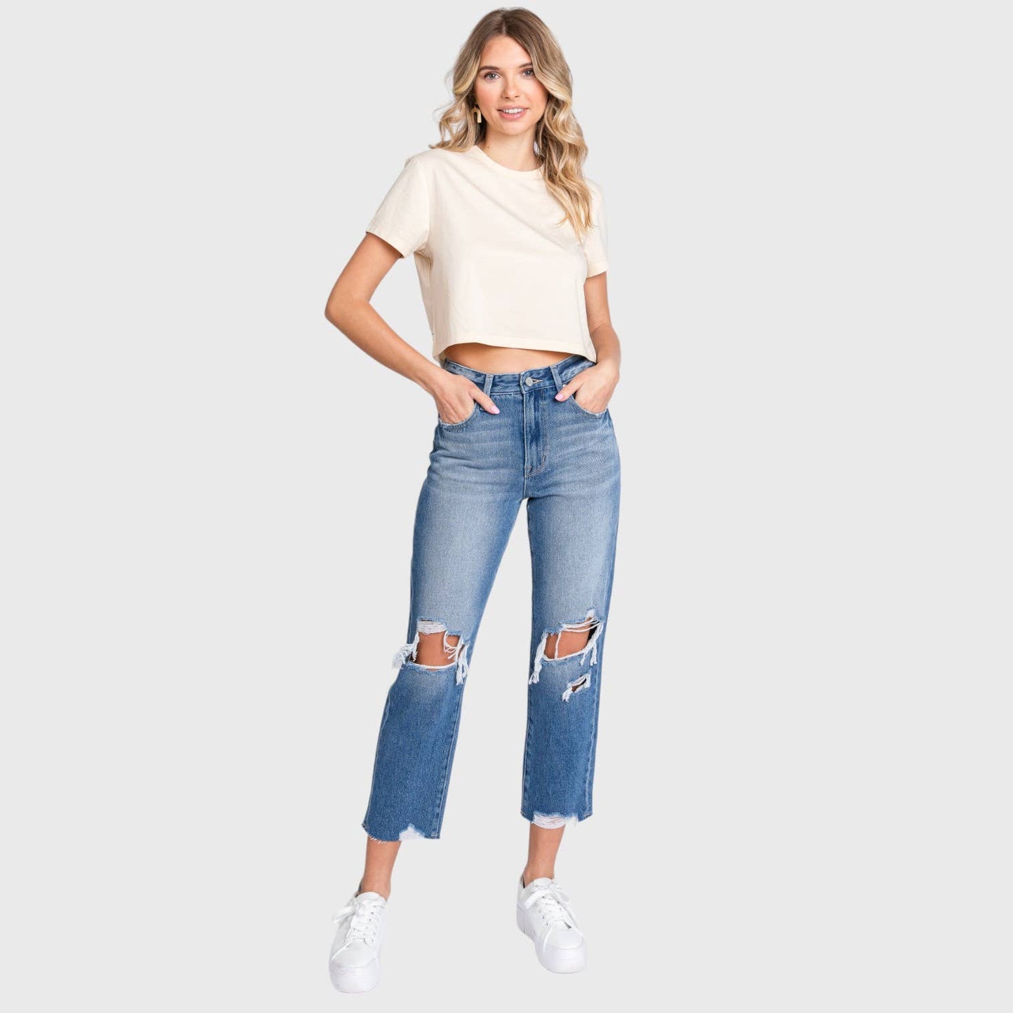 Distressed Vintage Mom Jeans