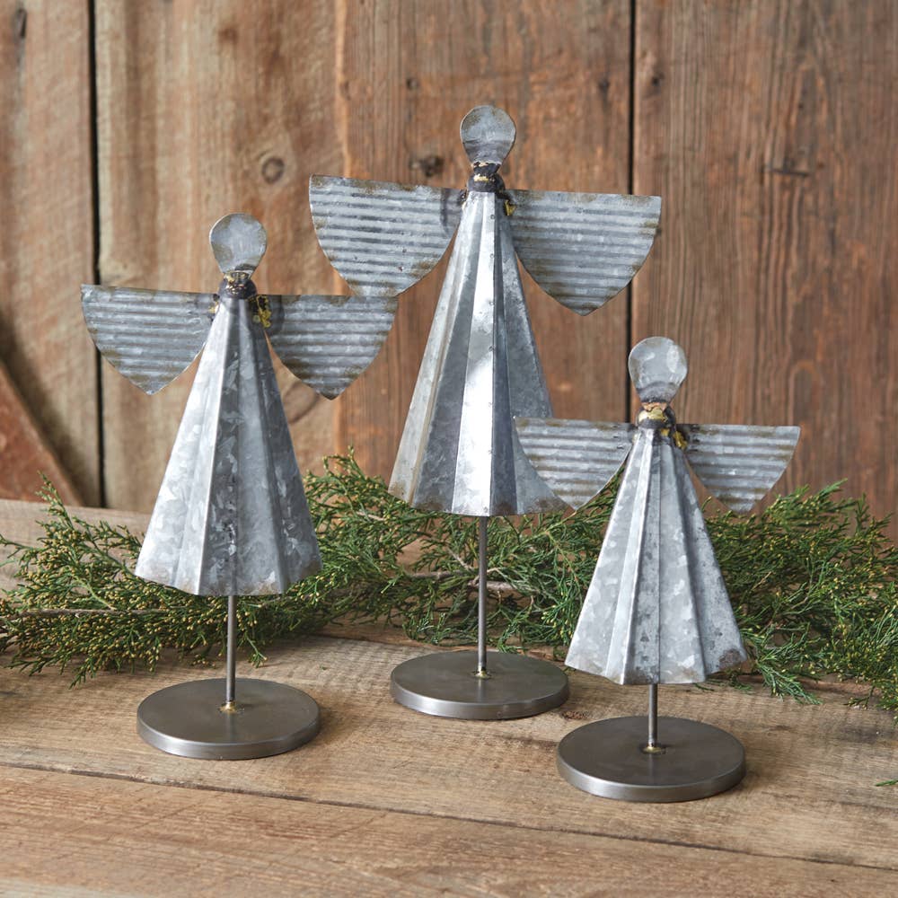 Galvanized Metal Angels