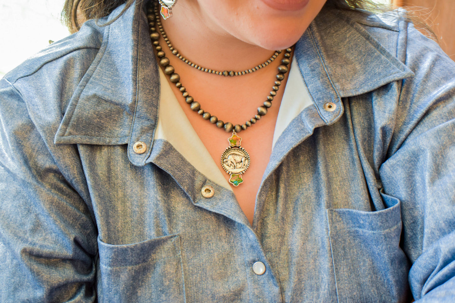 Buffalo nickel necklace