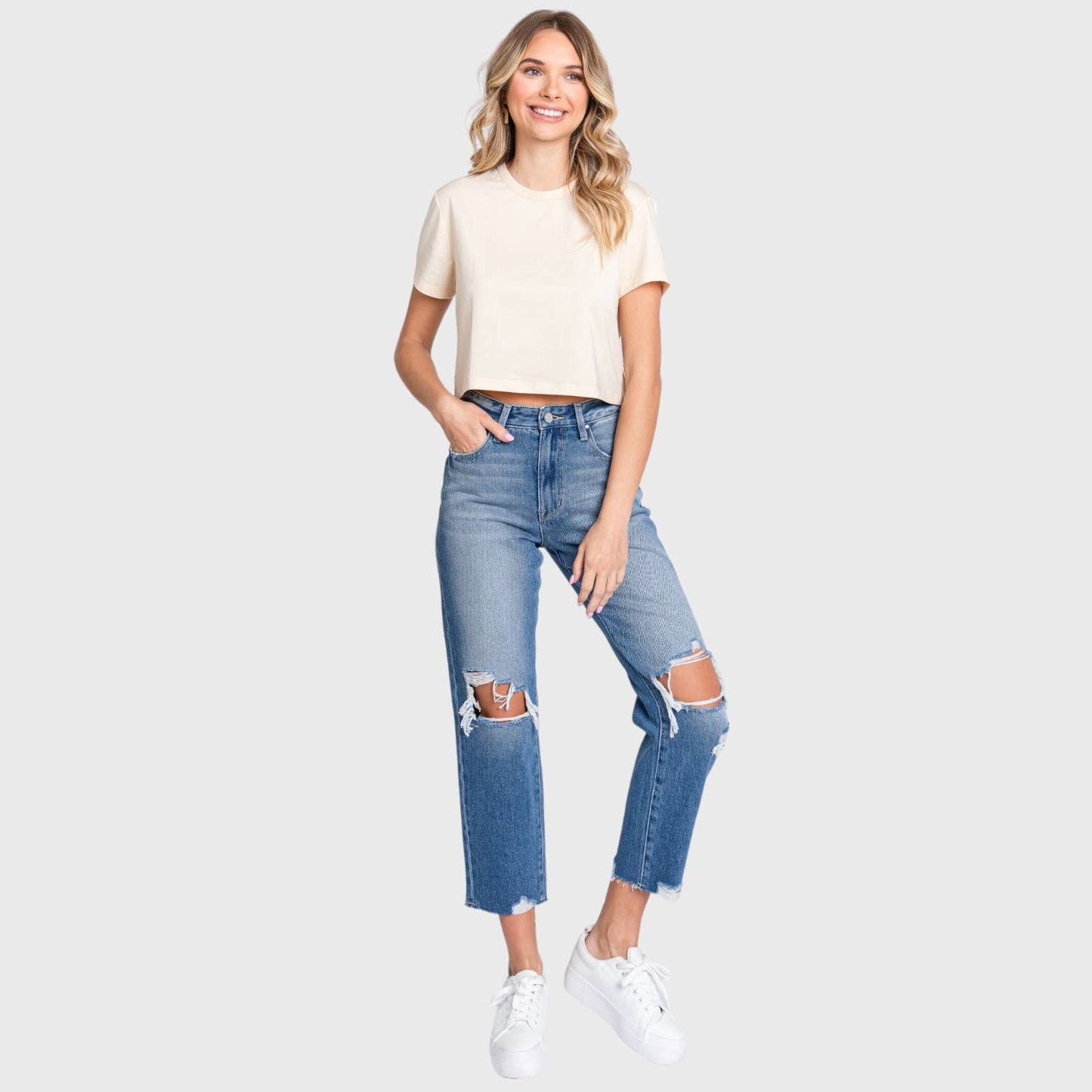 Distressed Vintage Mom Jeans