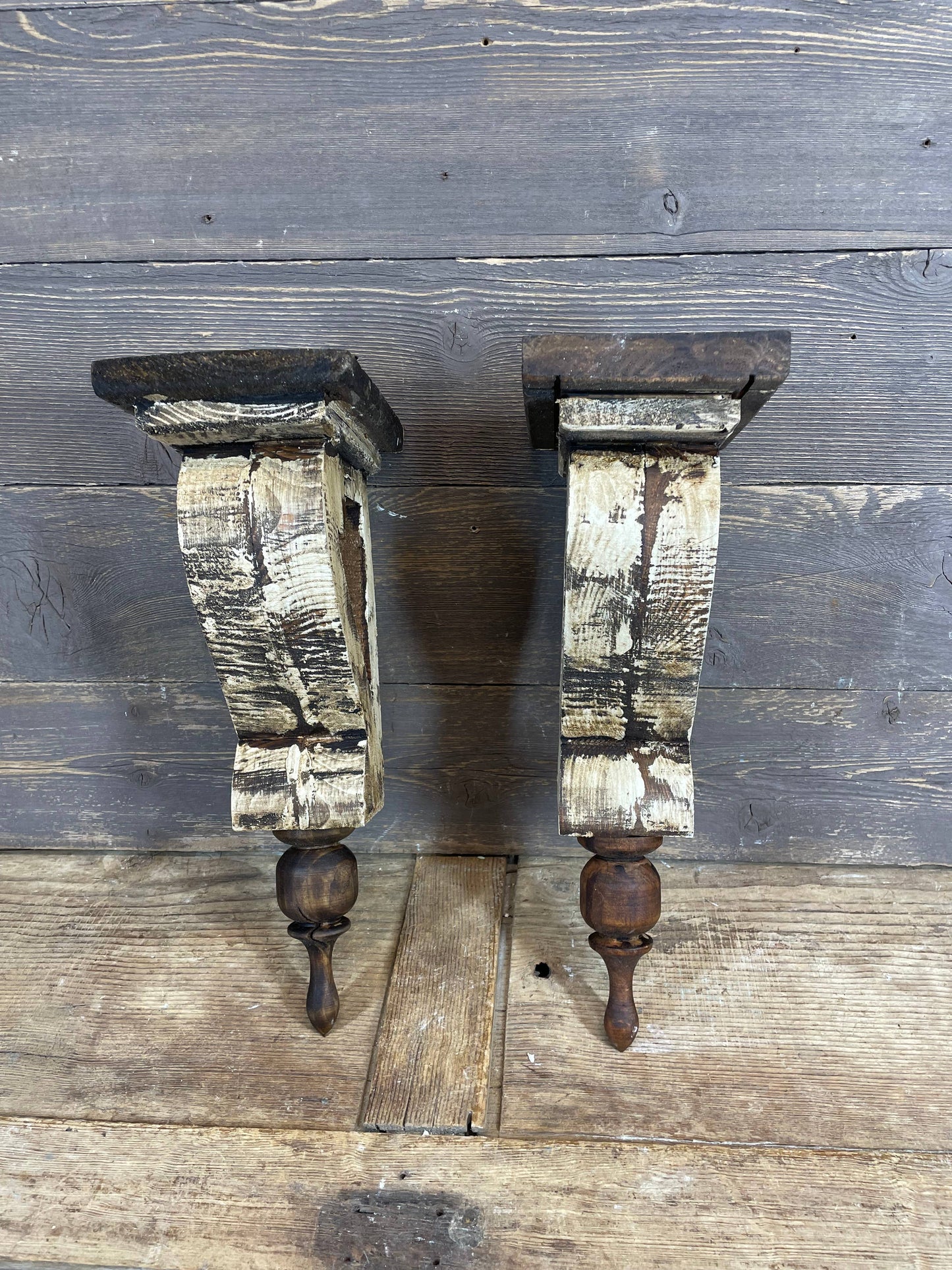 Joliet Farmhouse-Rustic-Corbel-Antiqued White