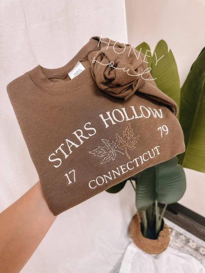 Embroidered Stars Hollow Sweatshirt