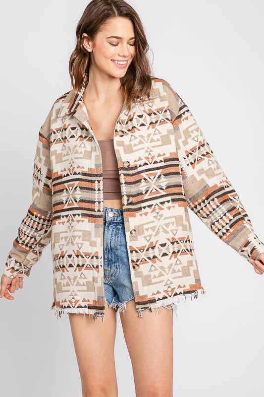 Exclusive Aztec Jacket Mocha