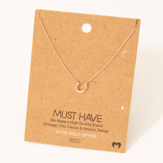 Mini Horseshoe Pendant Necklace