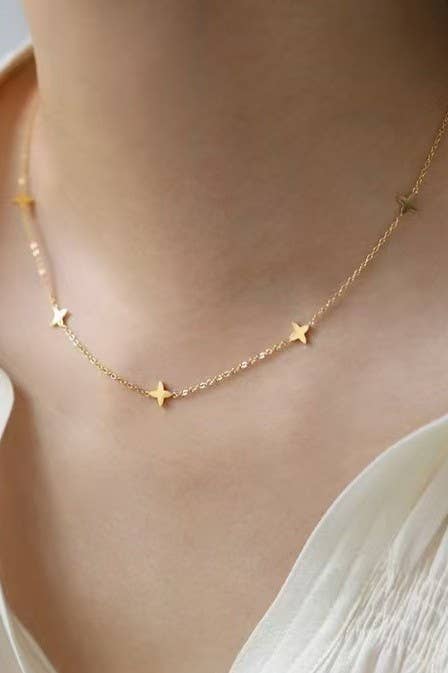 NON-TARNISH MINI CROSS NECKLACE