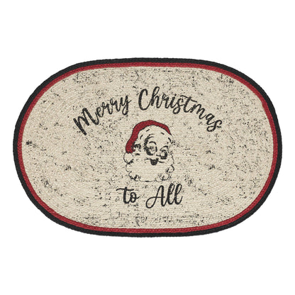 Jolly Ole Santa Jute Oval Placemat 13x19