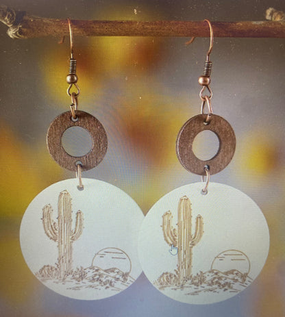 Western Wood Earrings