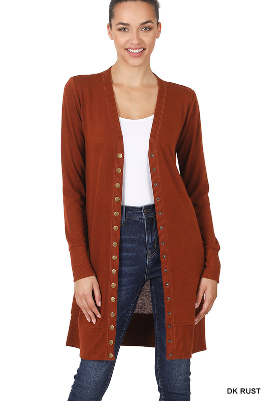 Thigh-length Cardigan