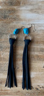 Leather Tassel Earrings