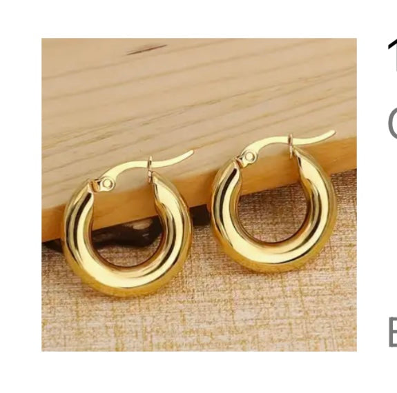 18KT Gold Hoops