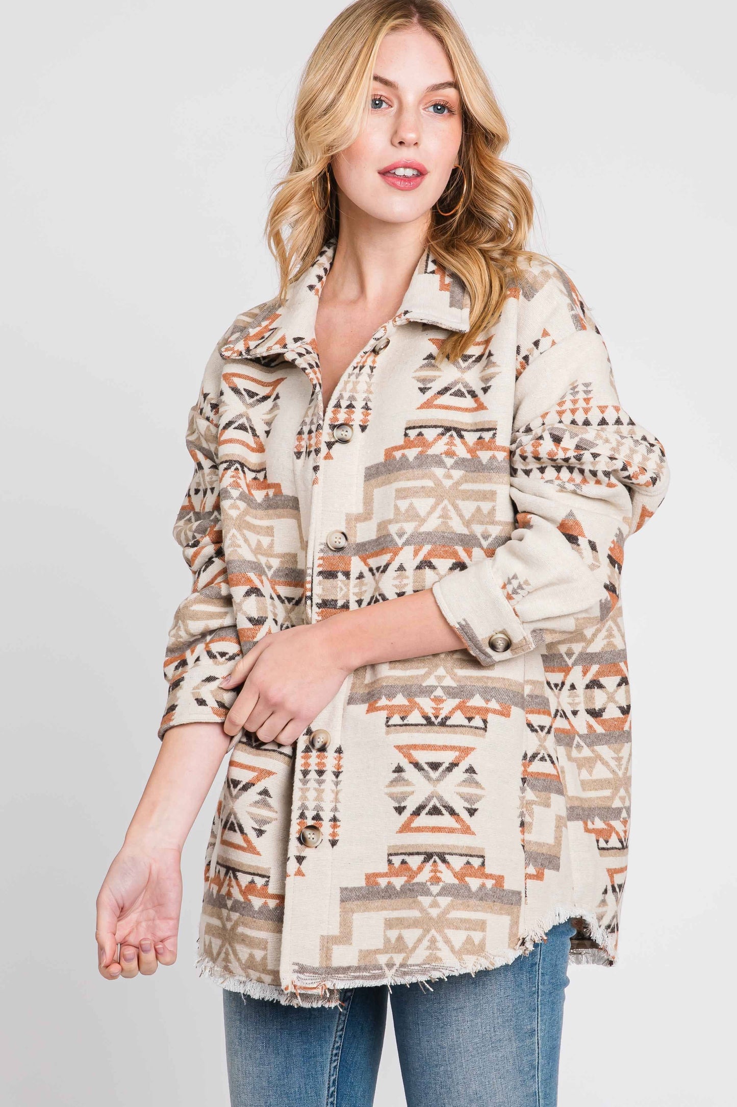 Exclusive Aztec Button down Jacket