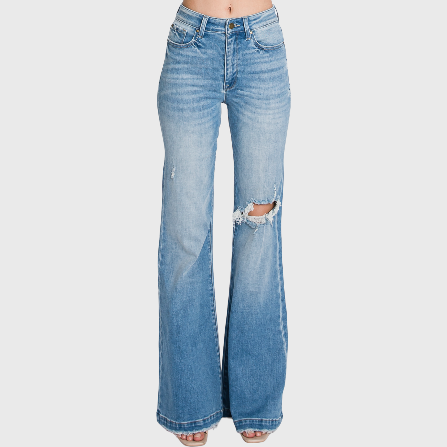 High Rise Flare Jeans Light wash