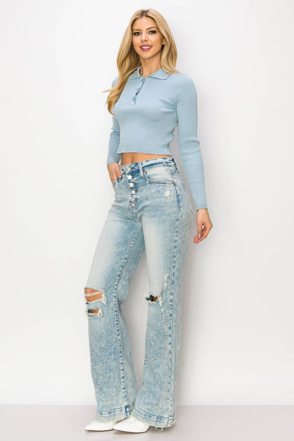 90'S VINTAGE STRETCH WIDE JEANS