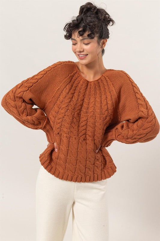 Cable Knit Pattern Sweater