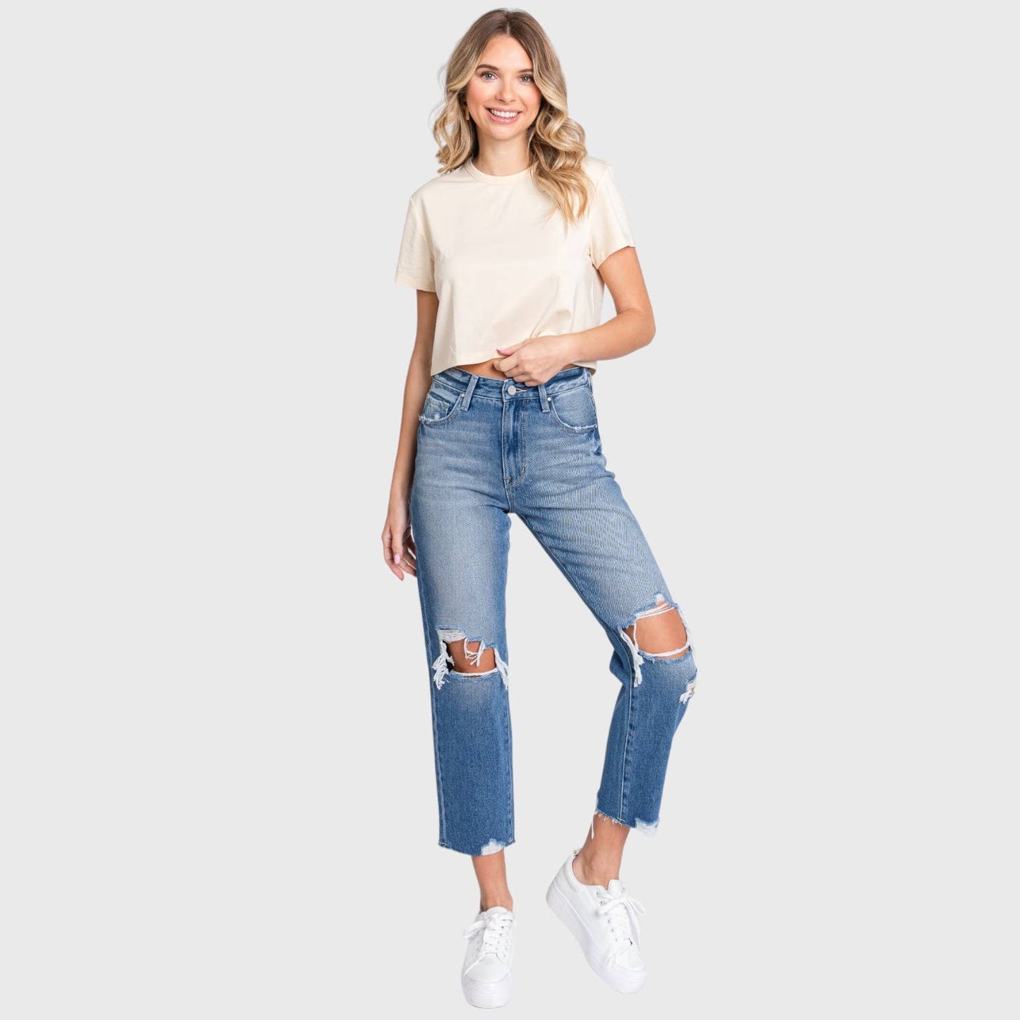 Distressed Vintage Mom Jeans