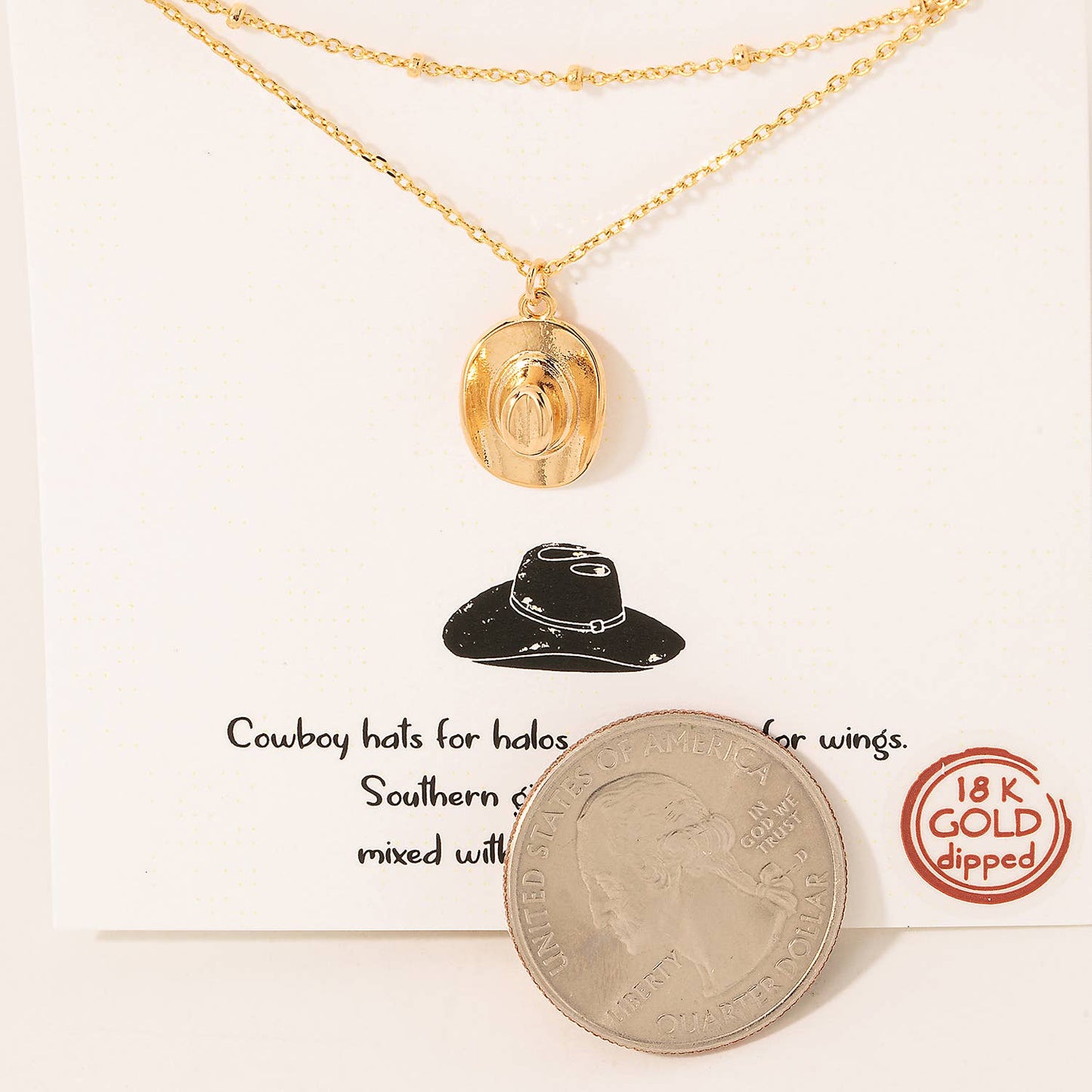 Cowboy Hat Layered Necklace