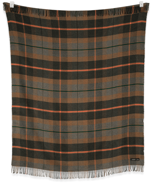 Folk Olive Throw Blanket