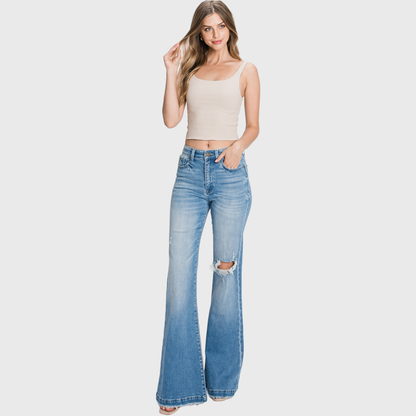 High Rise Flare Jeans Light wash