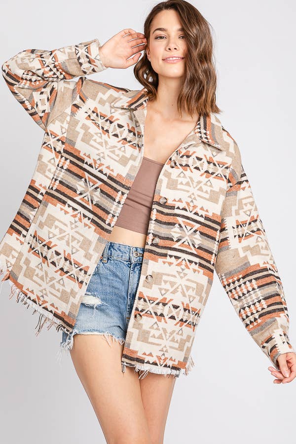 Exclusive Aztec Jacket Mocha