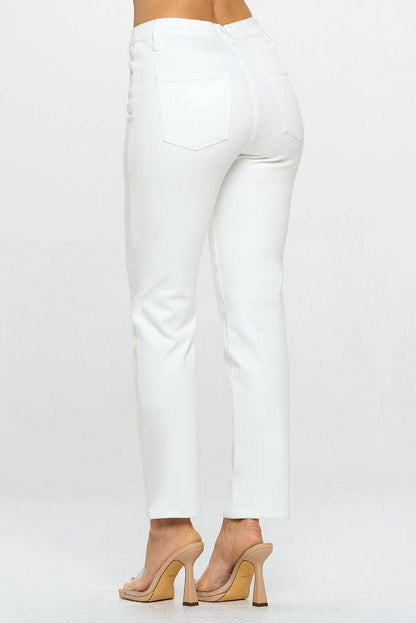 High Rise Straight Fit Jeans