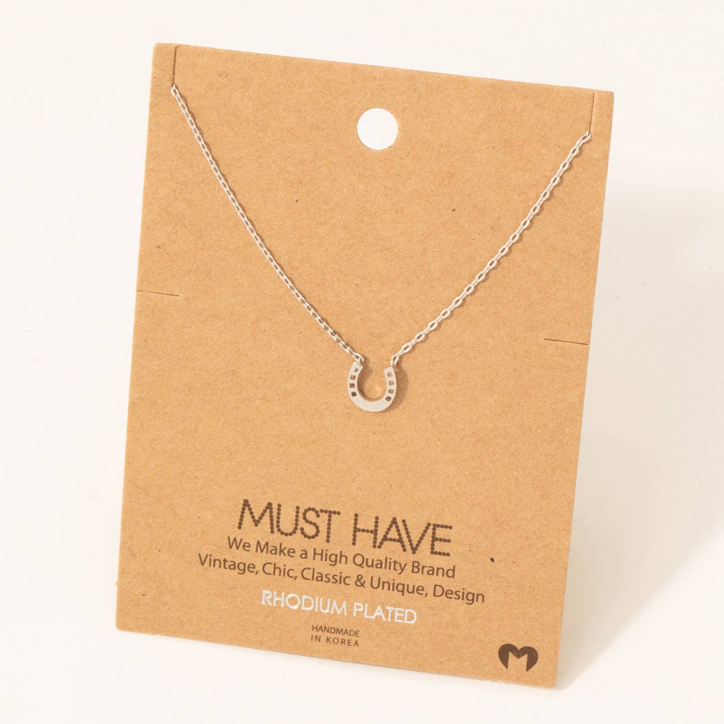 Mini Horseshoe Pendant Necklace