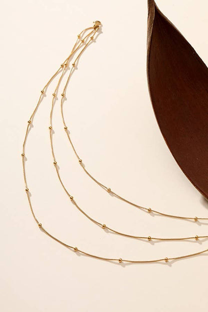 NON-TARNISH TRIPLE LAYER NECKLACE