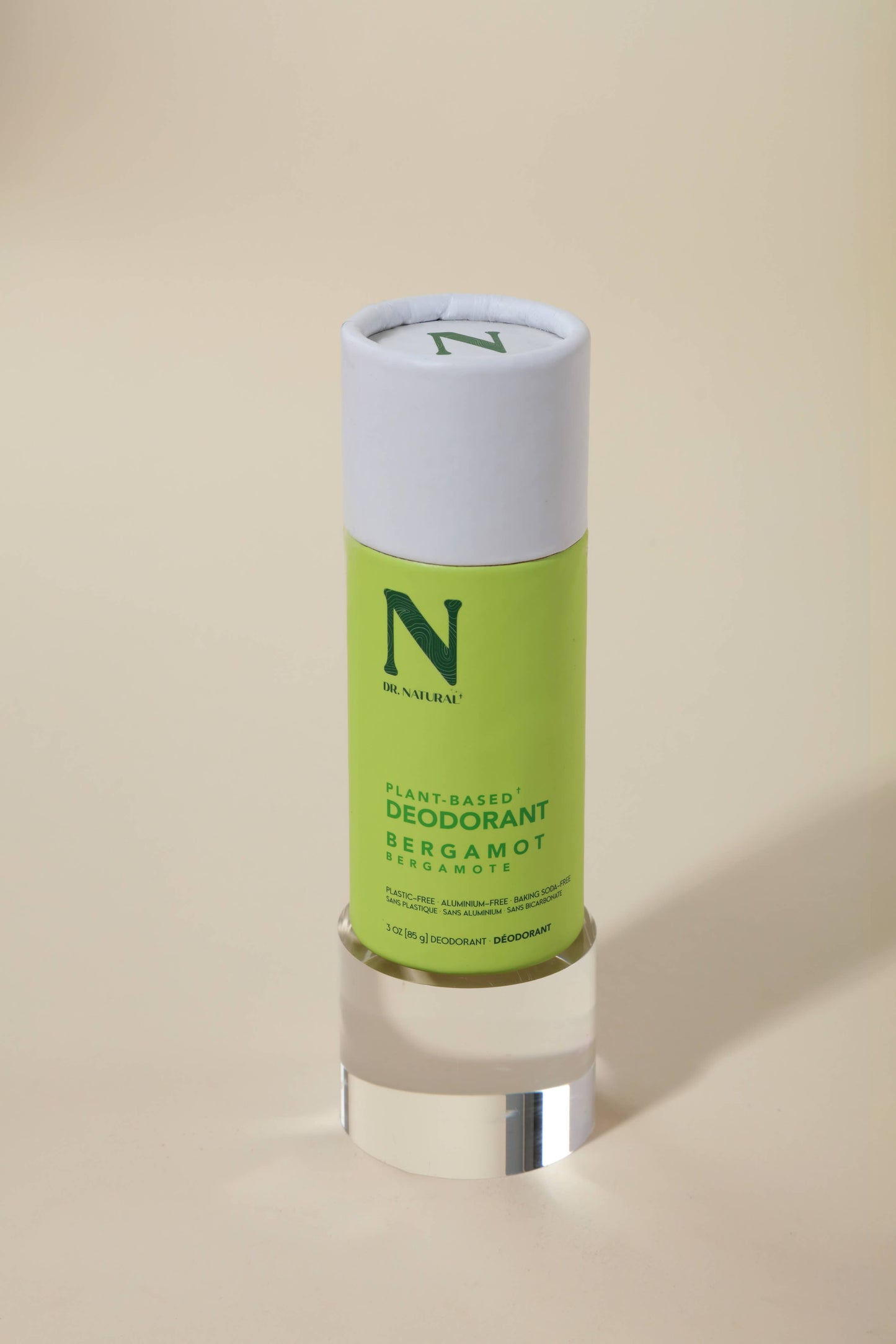 Dr Natural Plastic-Free Deodorant Stick - Bergamot