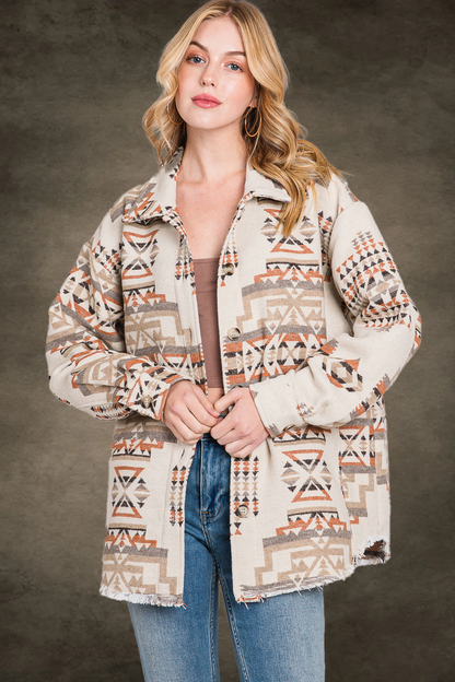 Exclusive Aztec Button down Jacket