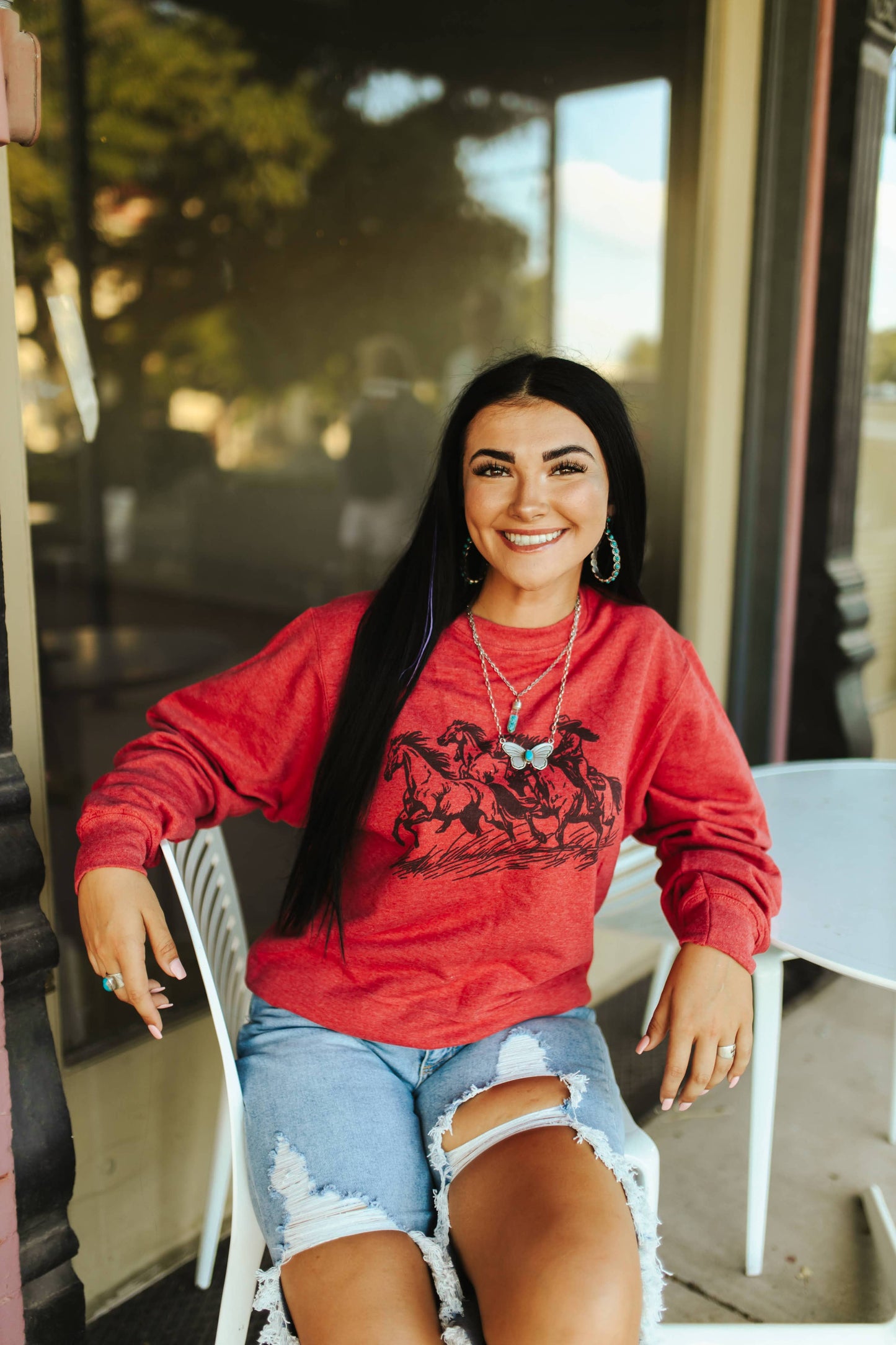 Cowgirl Rider Graphic Sweatshirt