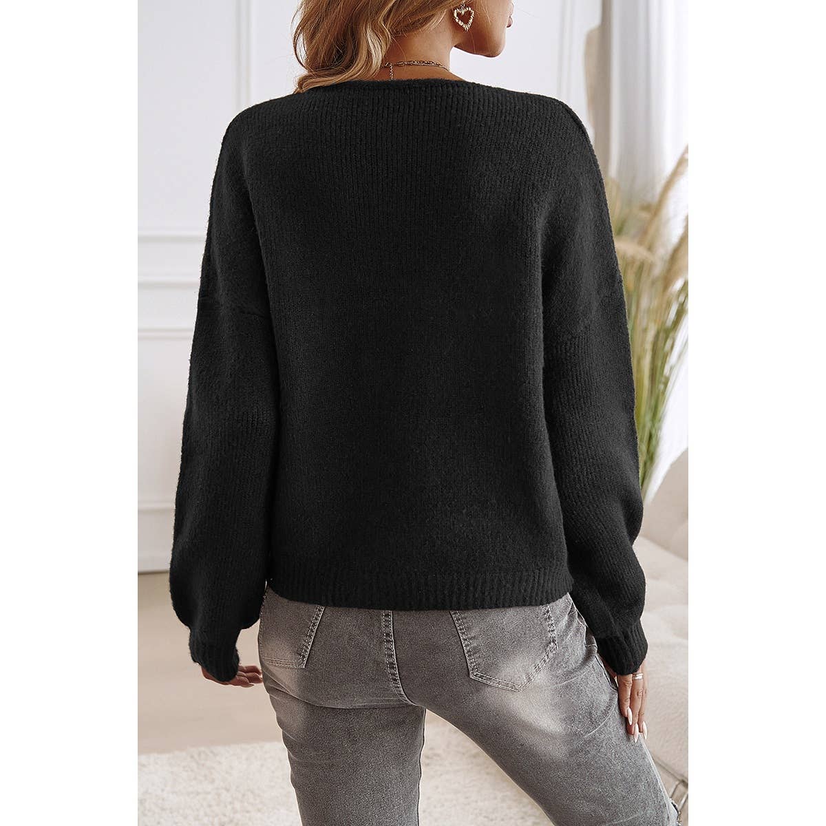 Knit Tied Round Neck Dropped Shoulder Cardigan