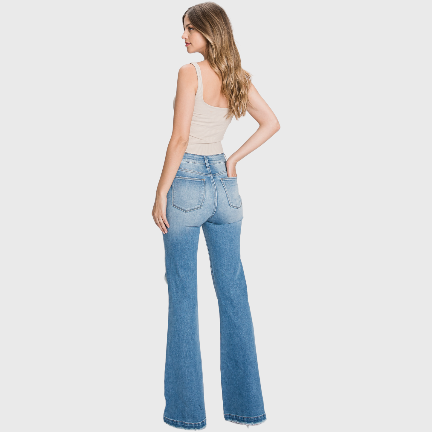 High Rise Flare Jeans Light wash