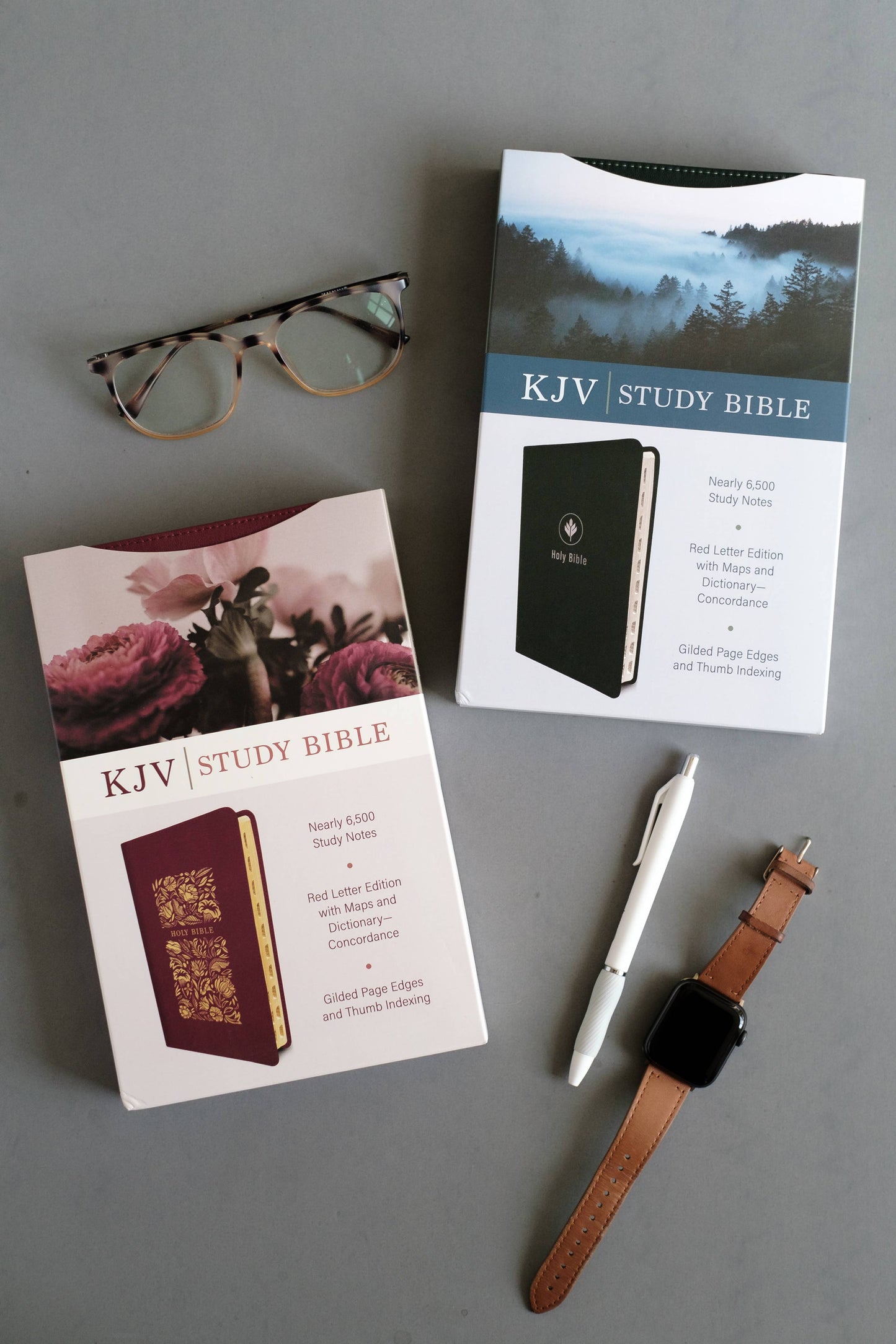 The KJV Study Bible, Indexed (Crimson Bouquet)