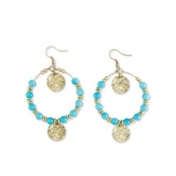 Hammered Turquoise earrings