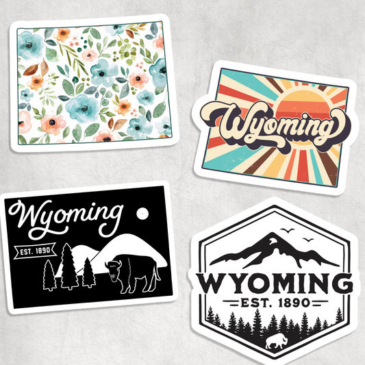 Wyoming Retro Sticker