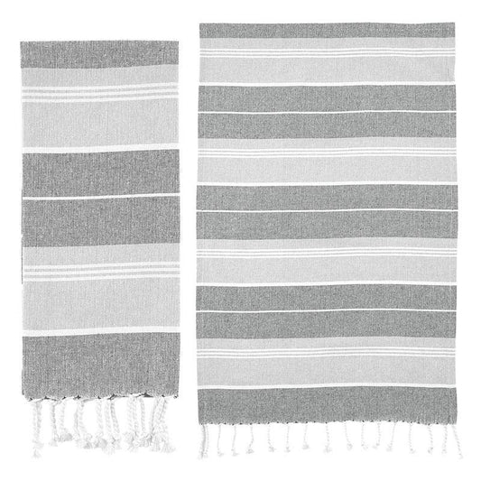 Tea Towel - Grey Stripe