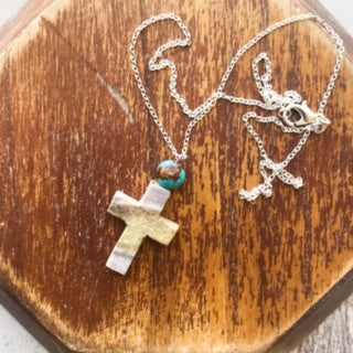 Cross necklace with Imperial Jasper Stone