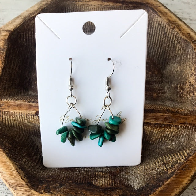 Green Magnesite stone earrings