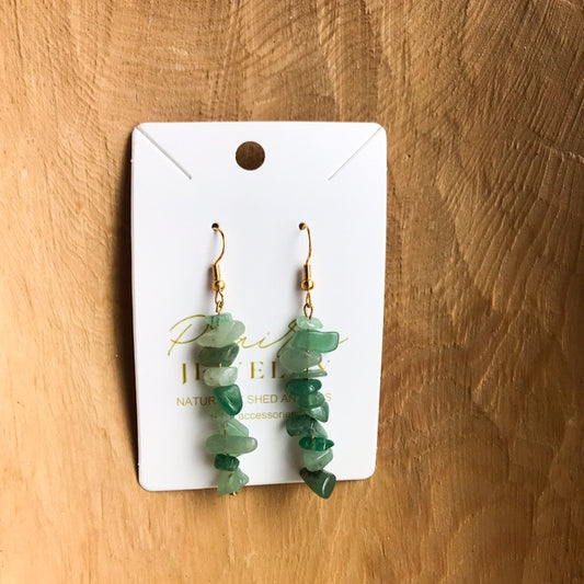 Green Agate stone earrings