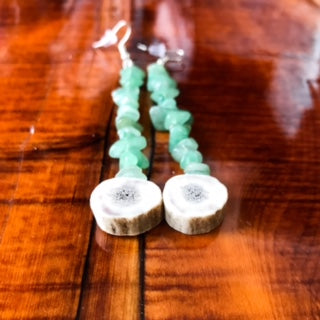 Green Agate Dangles