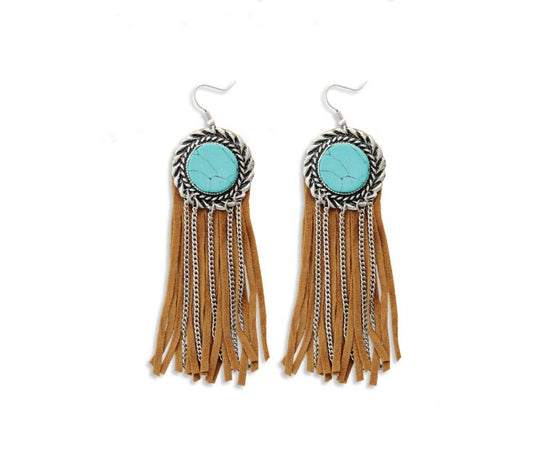 Leather earrings